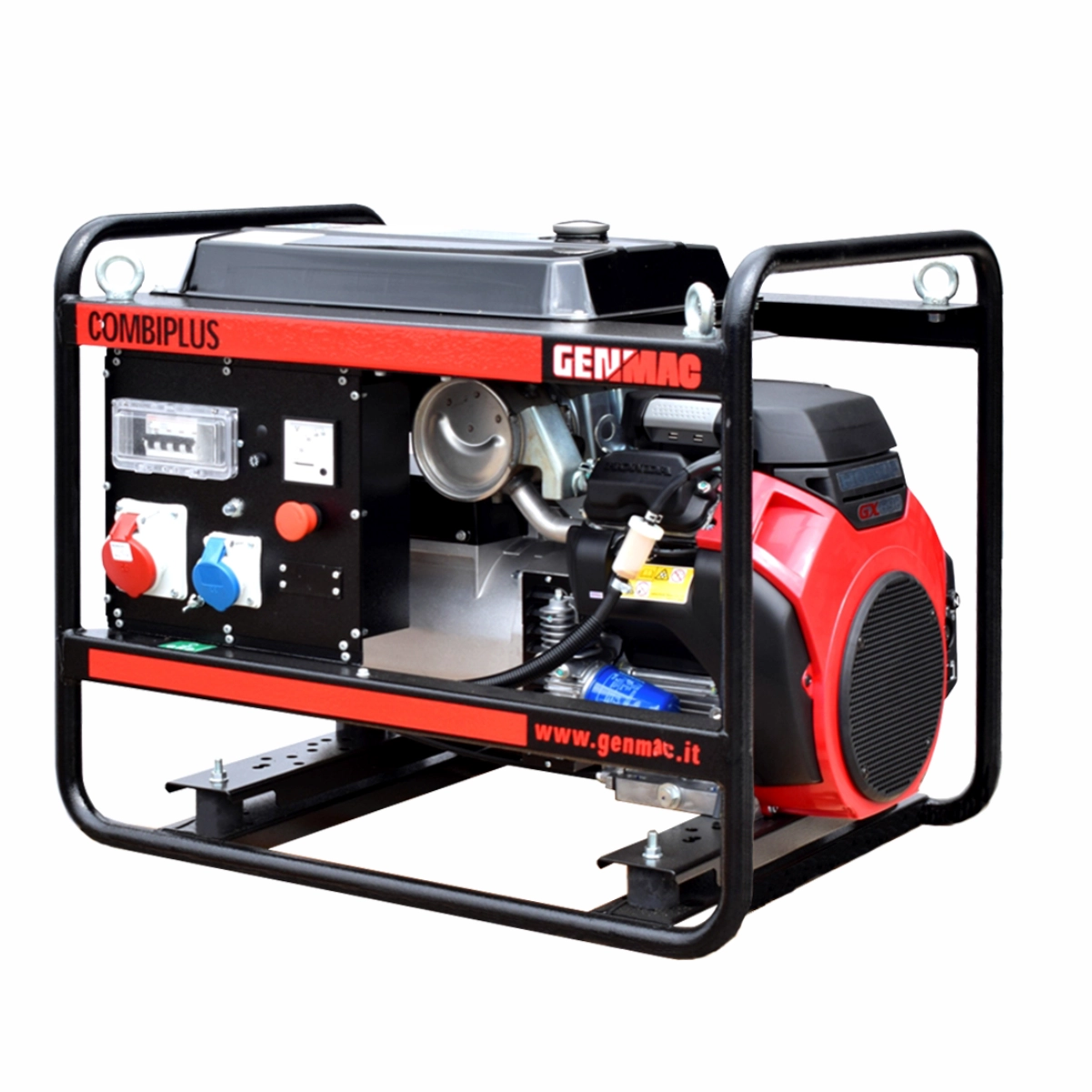 Generator de curent GENMAC CombiPlus G15000HEO-E5 putere maxima 15,3k VA/400V motor Honda GX690